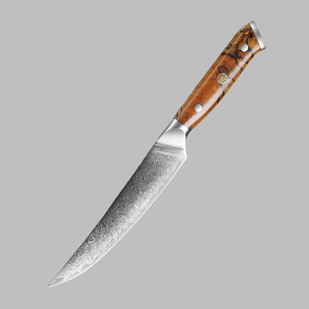 5 Inch Professional Utility Knife Damascus Steel VG10 With wood handle