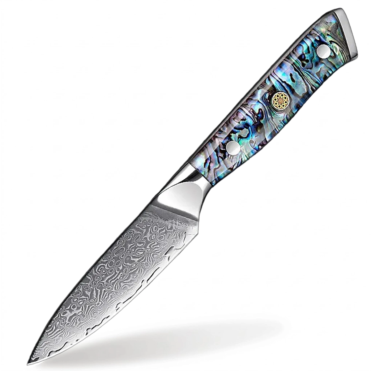 Damascus Steel 3.5 Inch paring knife with with Abalone Handle