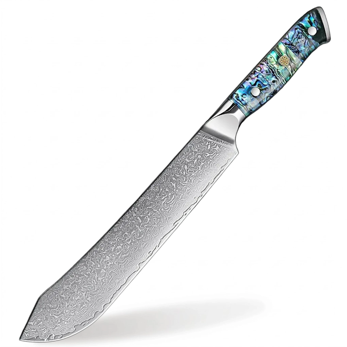 Damascus Steel 9 Inch chef knife with with Abalone Handle