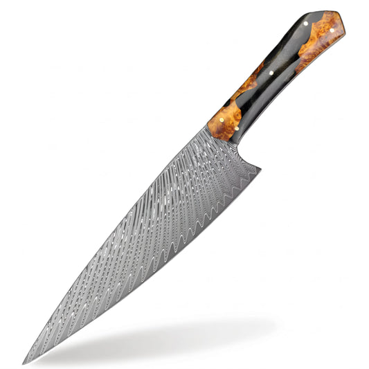 8 Inch Damascus Chef's Knife 67 Layer Steel Blade with Ergonomic Handle