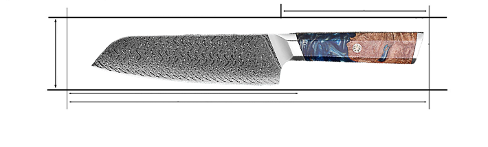 Size 7 inch Santoku knife