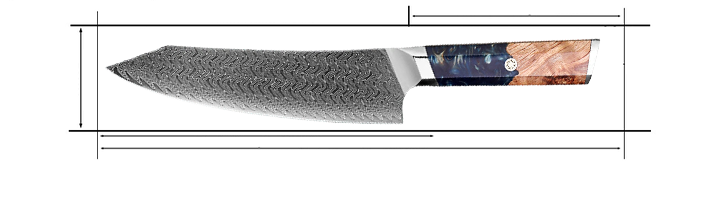 Size 8 inch Kiritsuke knife