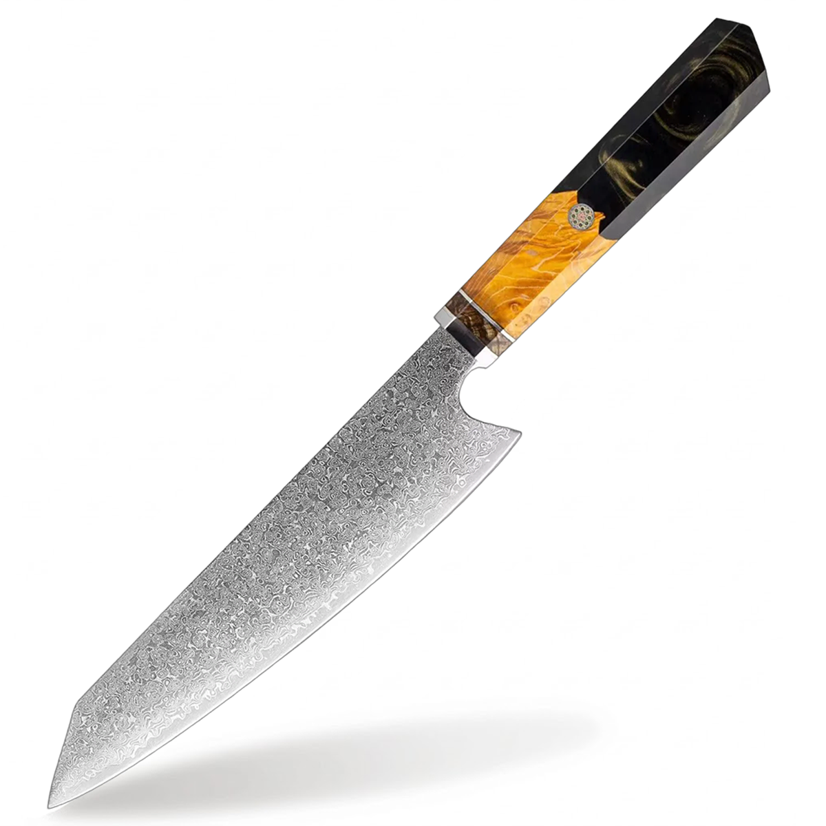 8 Inch Damascus Kiritsuke High Carbon Steel Knife Professional Kitchen Tool With Black handle