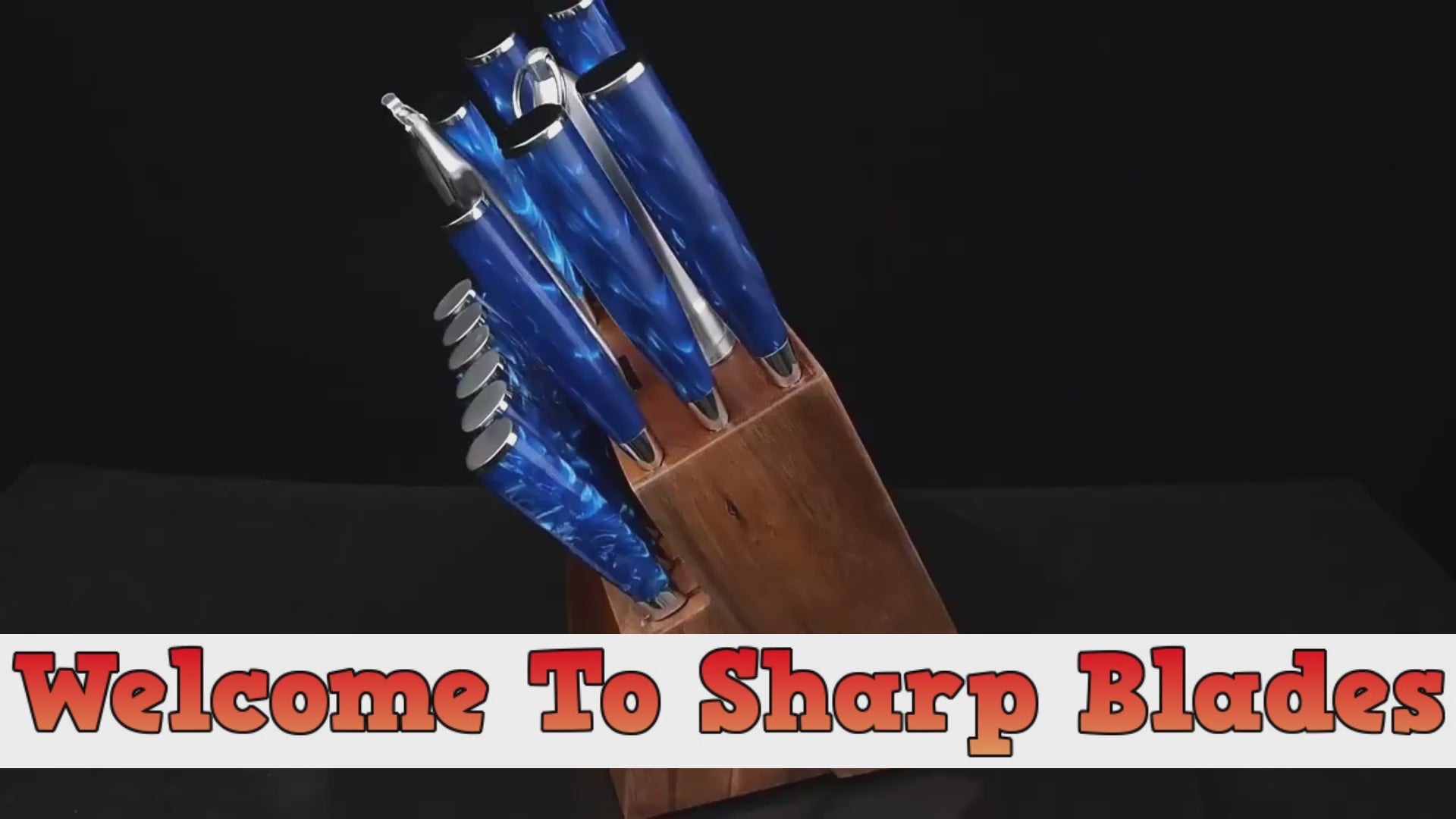 Load video: Pro Kitchen Knives for Precision Slicing 