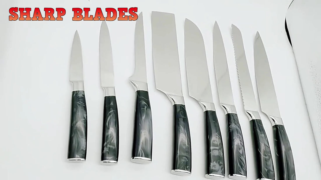 Sharp Blades 5 Inch Paring Knife Ultra Sharp with Black Resin Handle