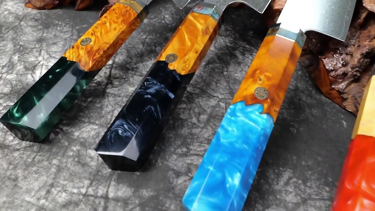 Video laden: Sharp Blades 8 Inch Kiritsuke Damascus Steel Kitchen Knife