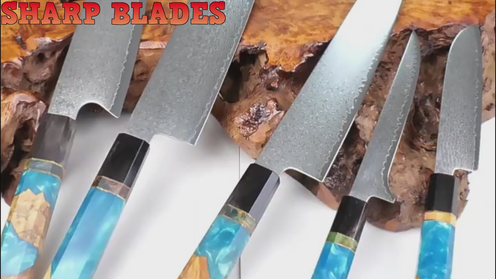 Charger la vidéo : VG10 Steel Knife Set Eco Friendly Chef’s Tools Gift